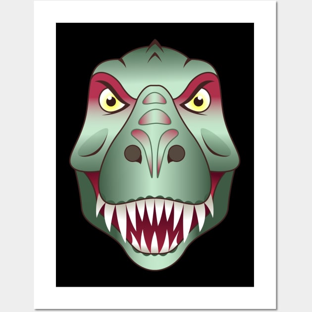 Angry Dinosaur Wall Art by samshirts